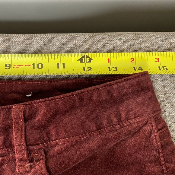 LOFT Made & Loved Velvet Like Jeans Women's 28 Mid Rise Rust Red Casual Pants - Picture 10 of 14